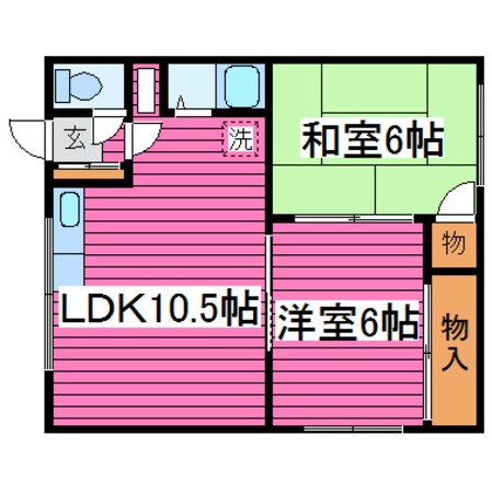 太平駅 徒歩4分 2階の物件間取画像